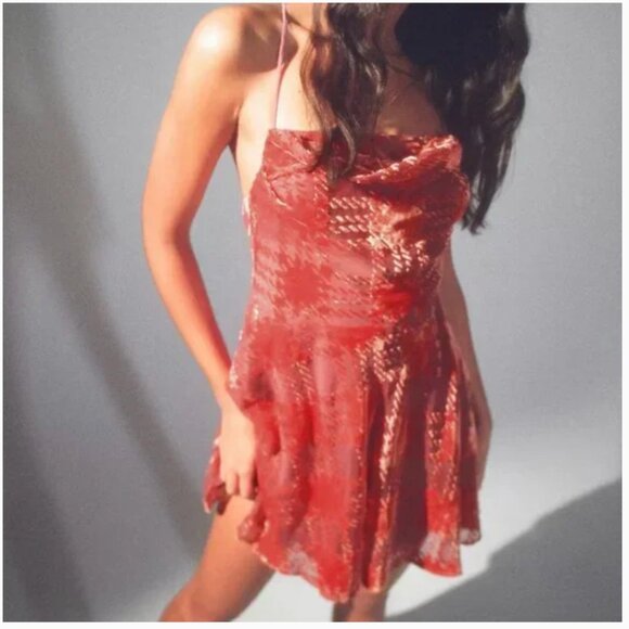 ⭐️ Lexington Plaid Cowl Peasant Hippie Hipster Art Deco Farm Velvet Boho Dress - Picture 4 of 4